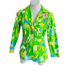 1970s Floral Lightweight Blazer by BEELINE FASHIONS Unstructured